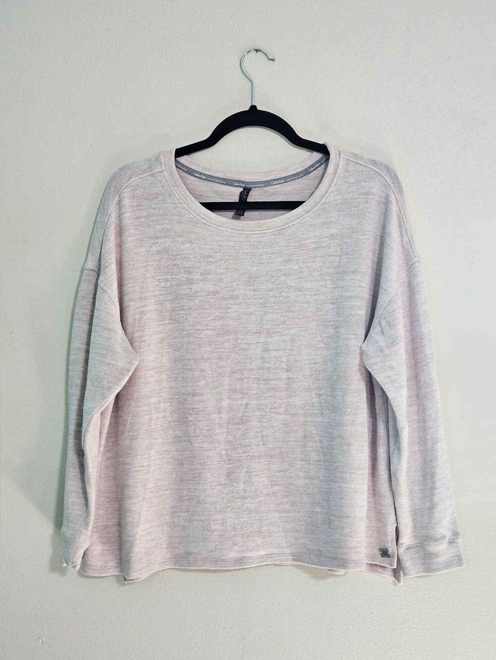 Calvin Klein Performance Pink Heathered Long Sleeve Sweatshirt 1X